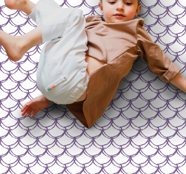 Tappeto vinile giochi motivo a capesante viola - TenStickers