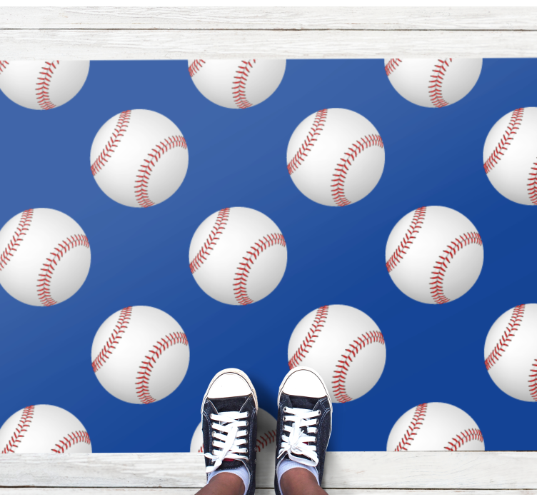 Tappeto vinile giochi motivo da baseball - TenStickers