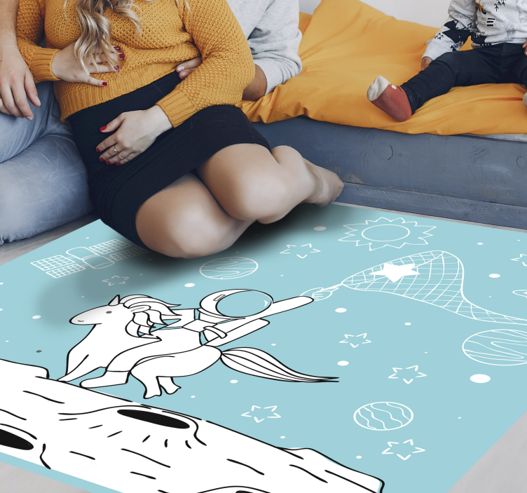 Tappeto vinile giochi motivo di avventura spaziale - TenStickers