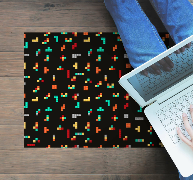 Tappeto vinile giochi tema tetris - TenStickers