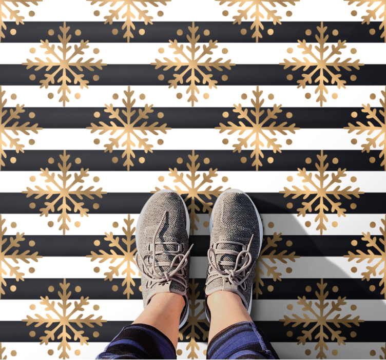 Tappeto Vinile Natale elegante motivo a fiocco di neve - TenStickers