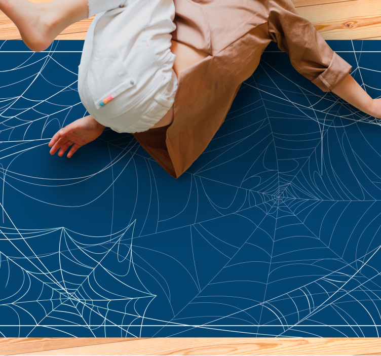 Tappeto vinile Halloween modello di ragnatele - TenStickers