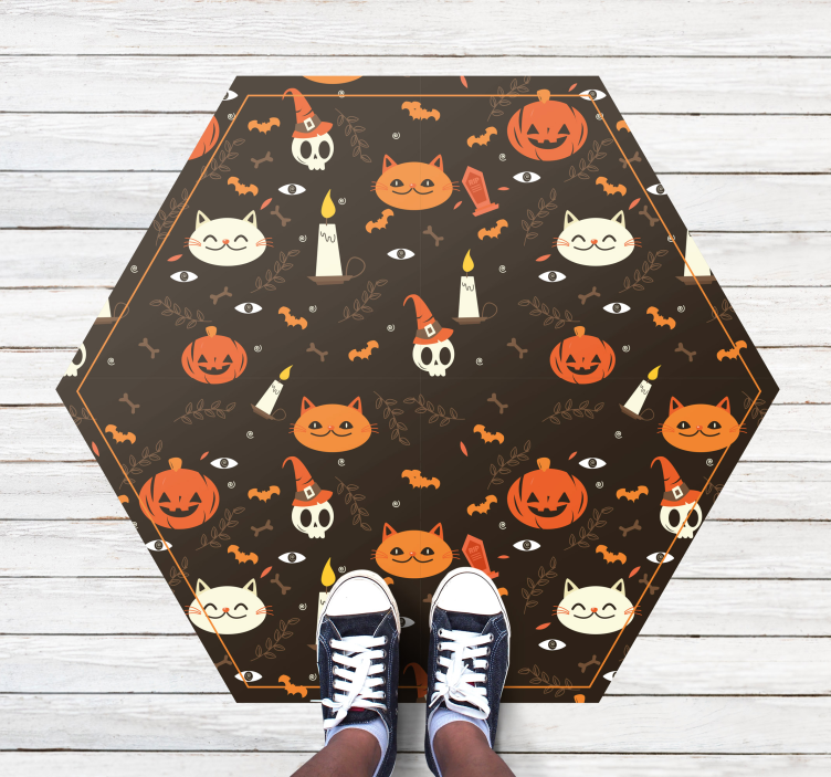 Tappeto vinile Halloween modello festivo di halloween - TenStickers