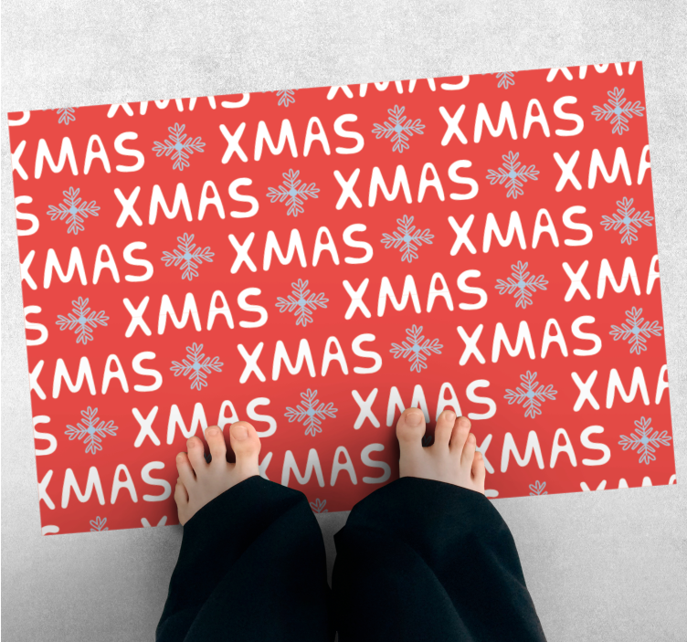 Tappeto Vinile Natale modello natalizio festivo - TenStickers