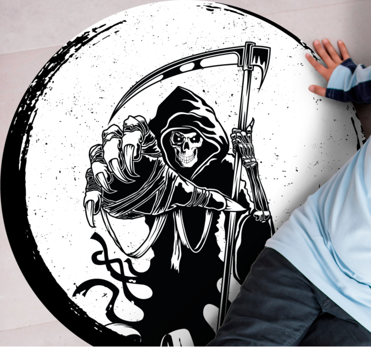 Tappeto vinile Halloween motivo del mietitore - TenStickers