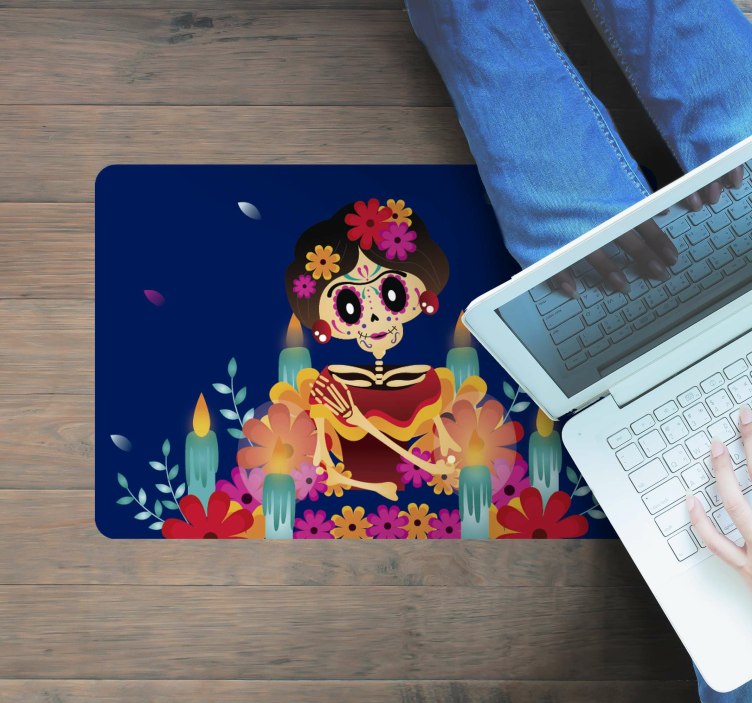 Tappeto vinile Halloween scheletro festivo - TenStickers