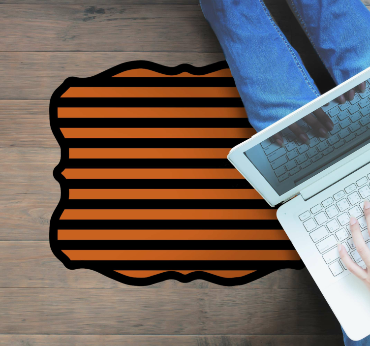 Tappeto vinile Halloween strisce di halloween - TenStickers