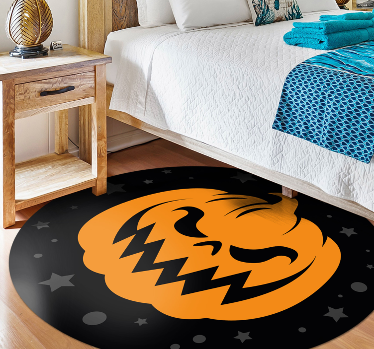 Tappeto vinile Halloween zucca spettrale - TenStickers