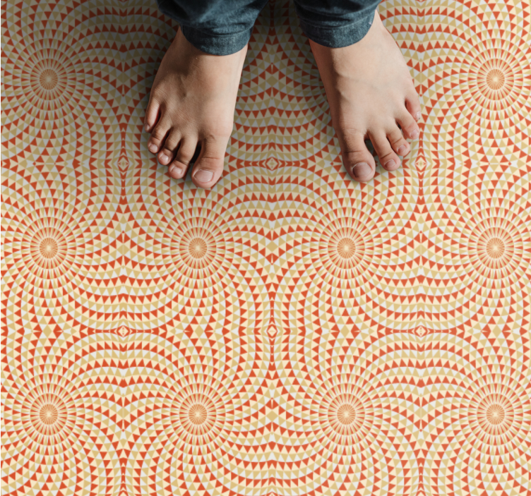 Tappeto vinile Mandala dettaglio del modello mandala - TenStickers