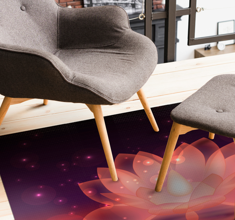 Tappeto vinile Mandala disegno del loto cosmico - TenStickers