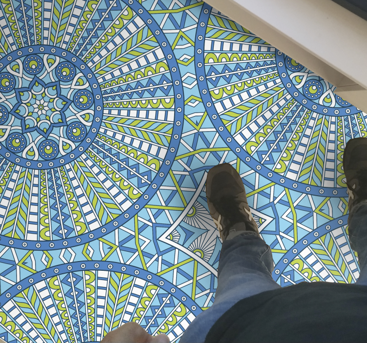 Tappeto vinile Mandala eleganti motivi geometrici - TenStickers