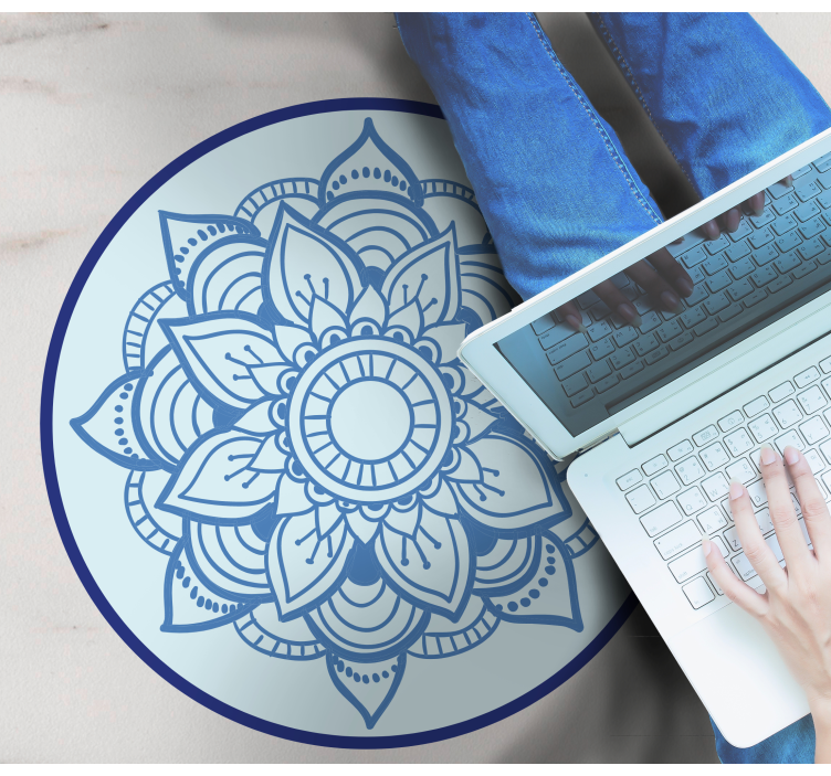 Tappeto vinile Mandala intricato motivo floreale - TenStickers