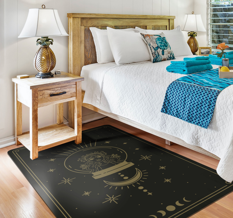 Tappeto vinile Mandala mandala celeste - TenStickers