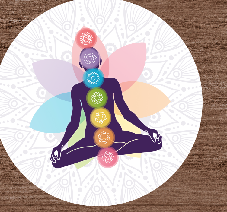 Tappeto vinile Mandala simbolo di meditazione dei chakra - TenStickers