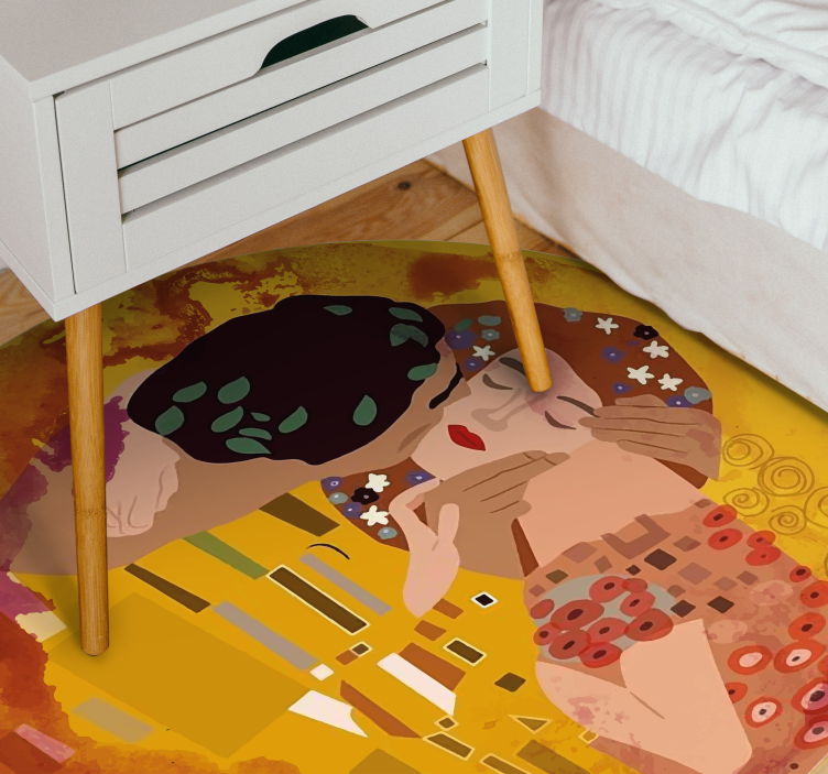 Tappeto vinile mappamondo abbraccio del mondo astratto - TenStickers