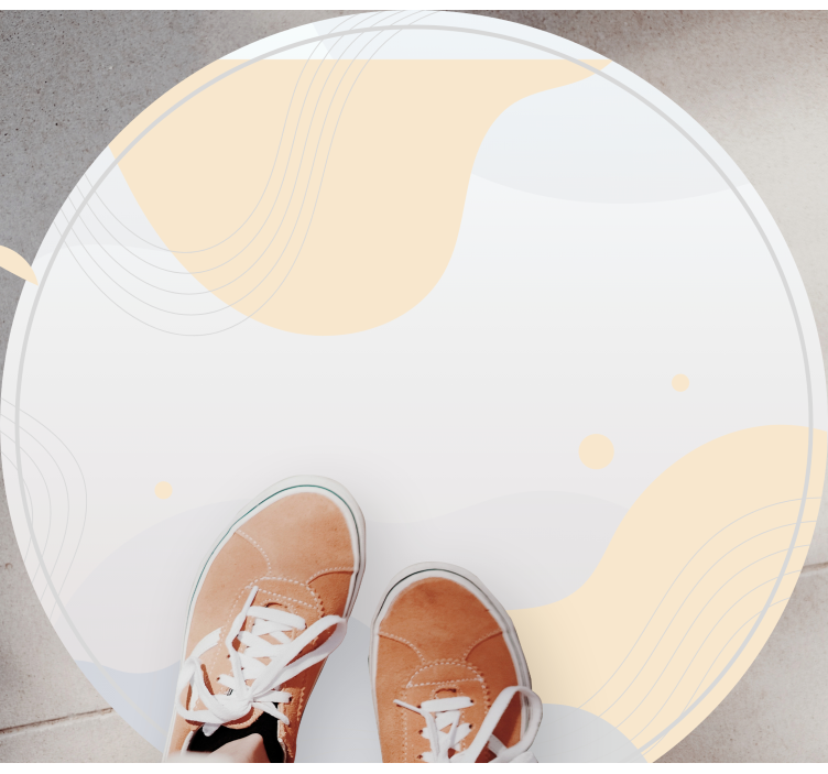 Tappeto vinile minimalista delicati motivi ondulati - TenStickers