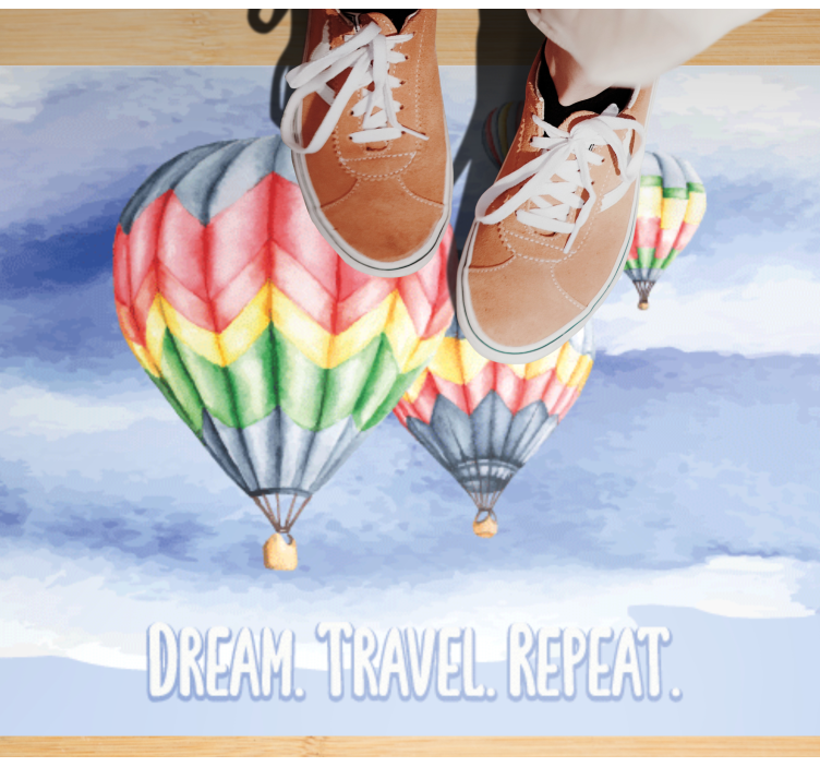 Tappeto vinile minimalista desiderio viaggio si ripete - TenStickers