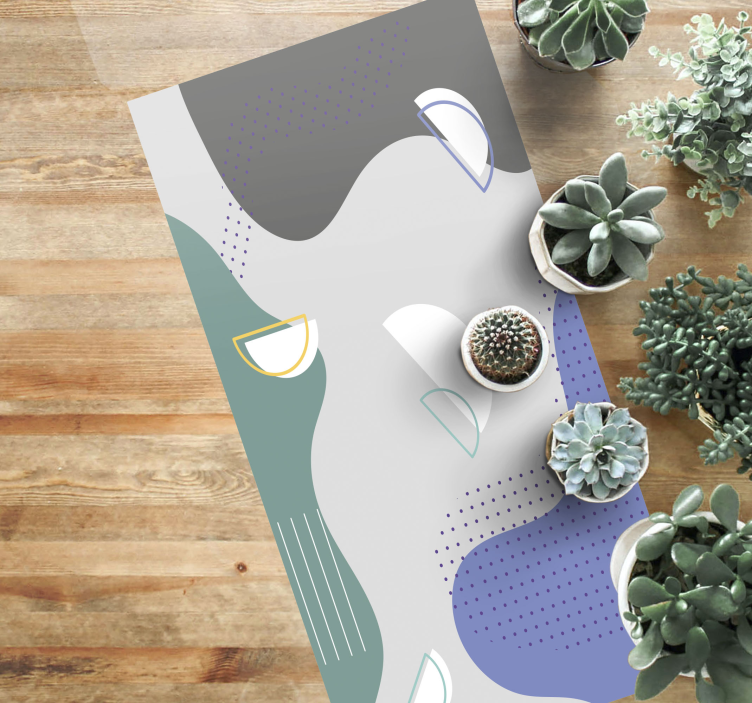 Tappeto vinile minimalista design minimale astratto - TenStickers