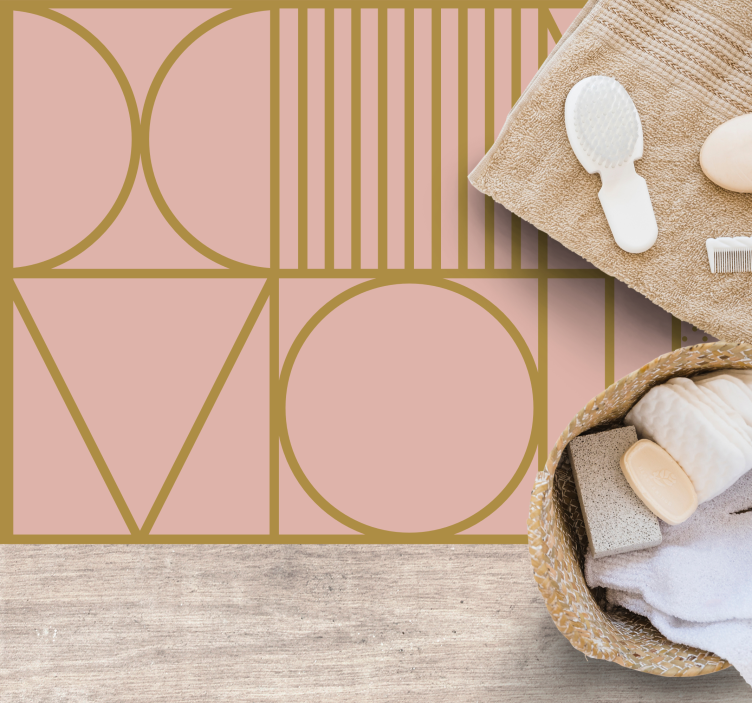 Tappeto vinile minimalista figure geometriche - TenStickers