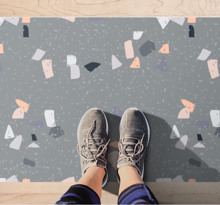 Tappeto vinile effetto marmo figure astratte - TenStickers