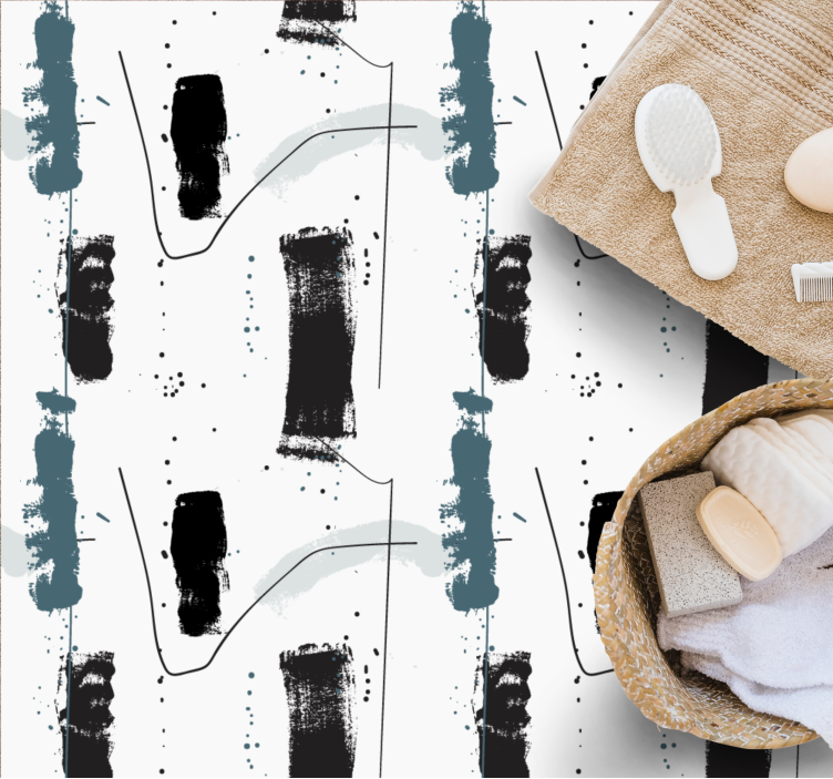 Tappeto vinile minimalista forme astratte lineari - TenStickers