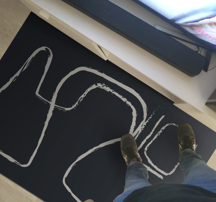 Tappeto vinile minimalista motivi di linee astratte - TenStickers