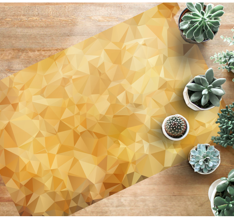 Tappeto vinile geometrico motivo dorato - TenStickers