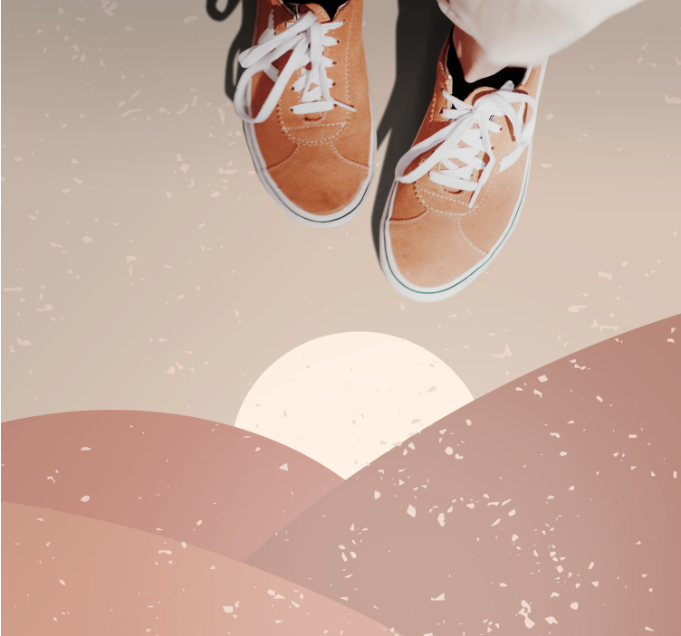 Tappeto vinile minimalista paesaggio astratto - TenStickers