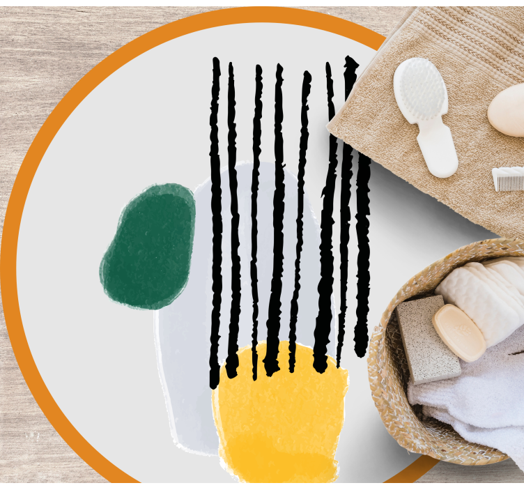 Tappeto vinile minimalista segmenti di tonalità geometrica - TenStickers