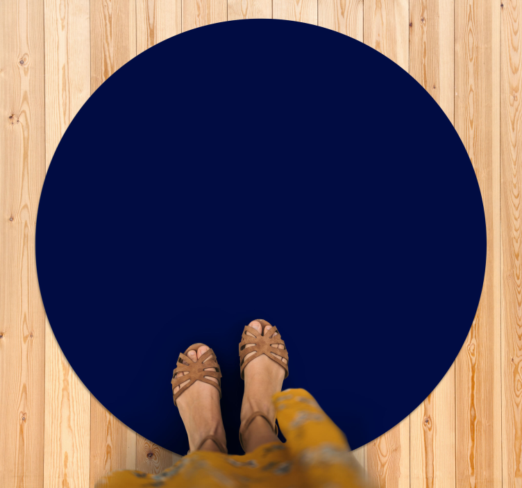 Tappeto vinile blu rotondo color blu navy - TenStickers
