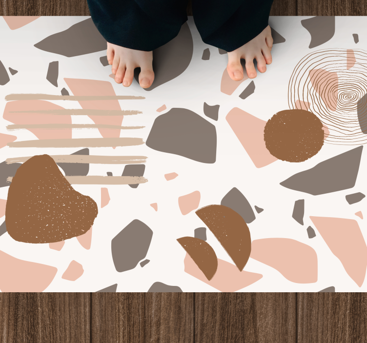 Tappeti vinile motivi forme astratte del terrazzo - TenStickers