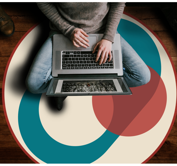 Tappeto vinile moderno cerchi in armonia - TenStickers