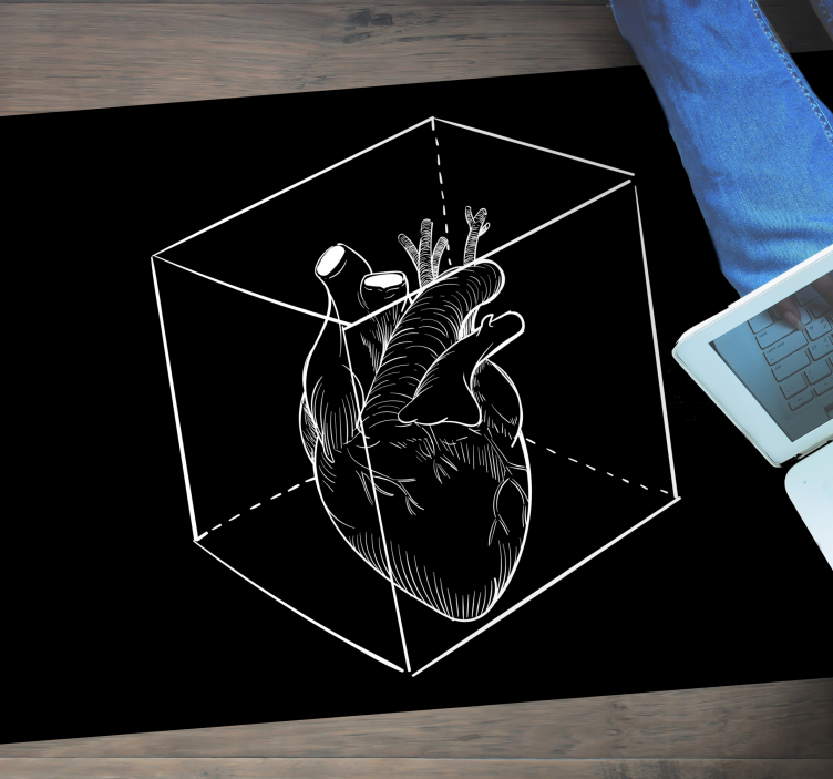 Tappeto vinile moderno illustrazione del cuore - TenStickers