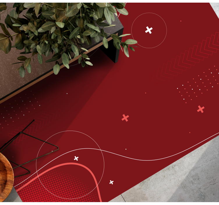 Tappeto vinile moderno modelli astratti dinamici - TenStickers