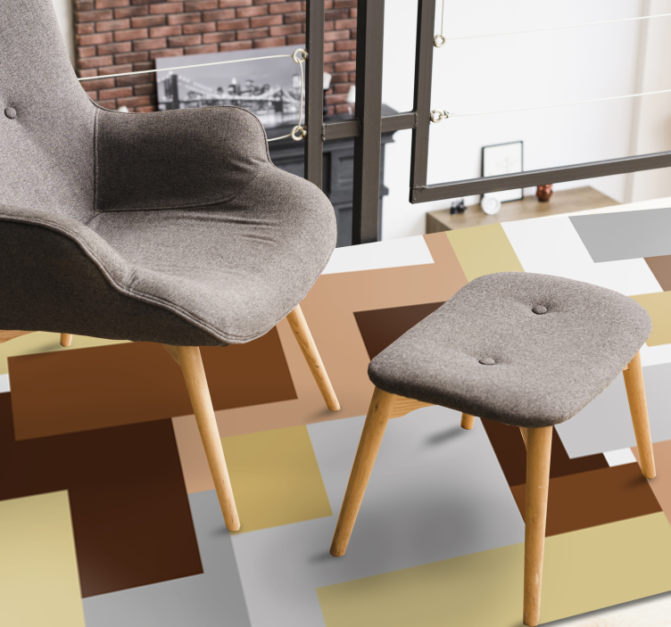 Tappeto vinile moderno motivi geometrici astratti - TenStickers