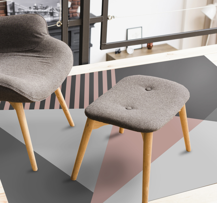 Tappeto vinile moderno motivo geometrico triangolare - TenStickers