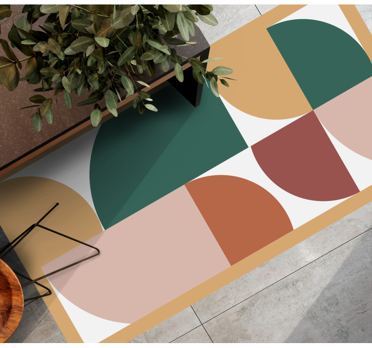 Tappeto vinile moderno segmenti astratti angolari - TenStickers