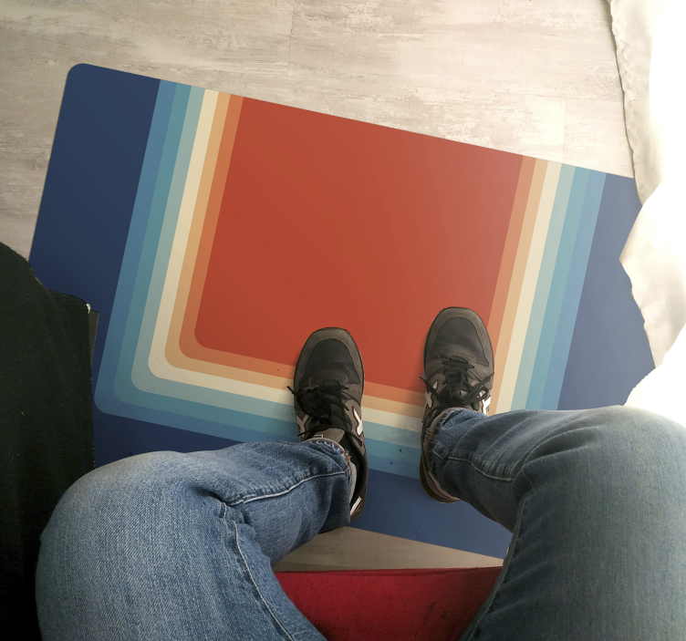 Tappeto vinile moderno strisce a strati vibranti - TenStickers