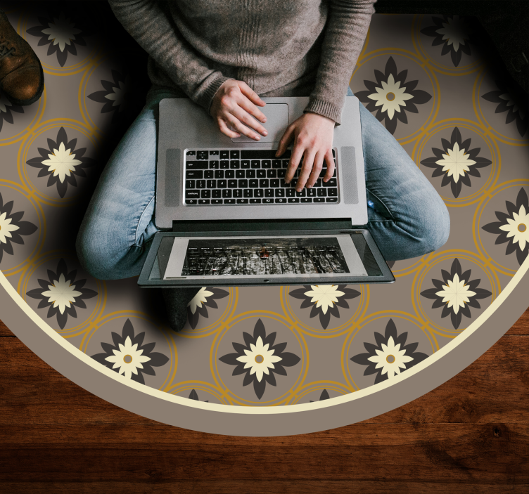 Tappeto vinile mosaico cerchio modellato - TenStickers