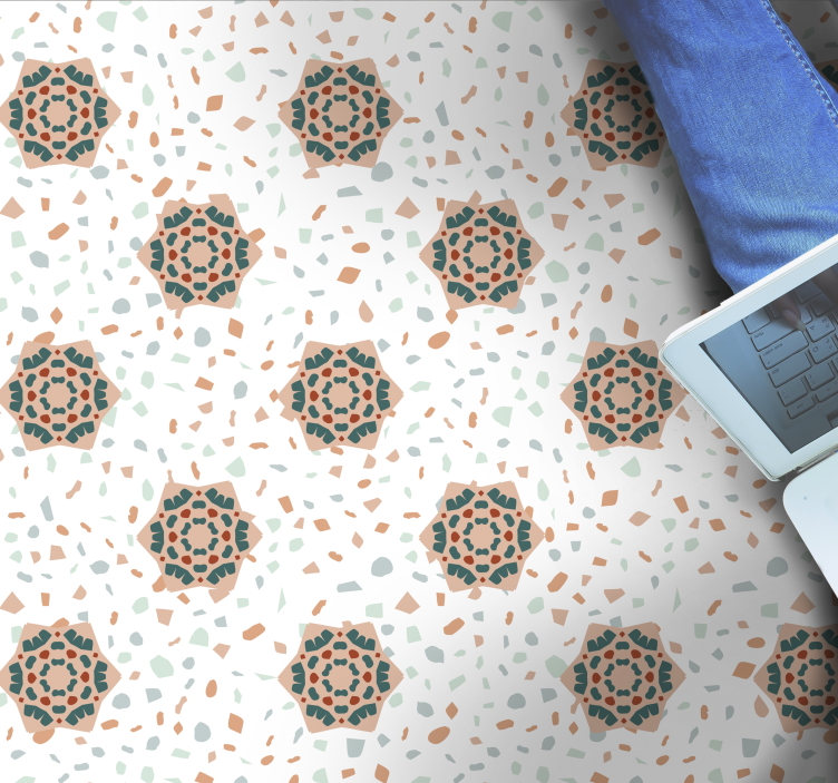 Tappeti vinile motivi mosaico bianco - TenStickers