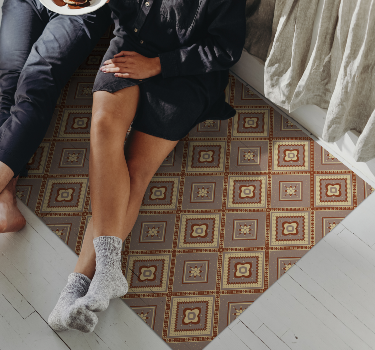 Tappeto vinile mosaico disposizioni ornamentali - TenStickers