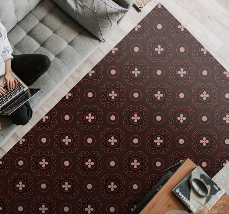 Tappeto vinile mosaico motivi circolari a mosaico - TenStickers