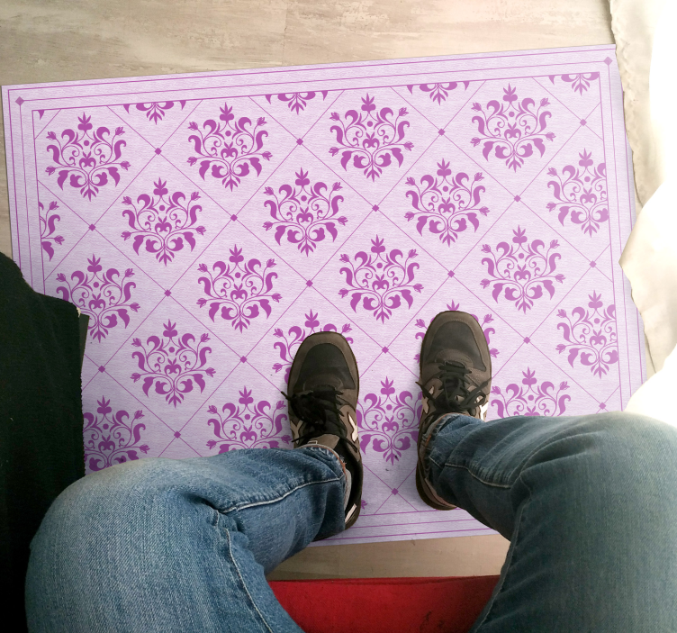 Tappeto vinile vintage motivo damascato ornato - TenStickers