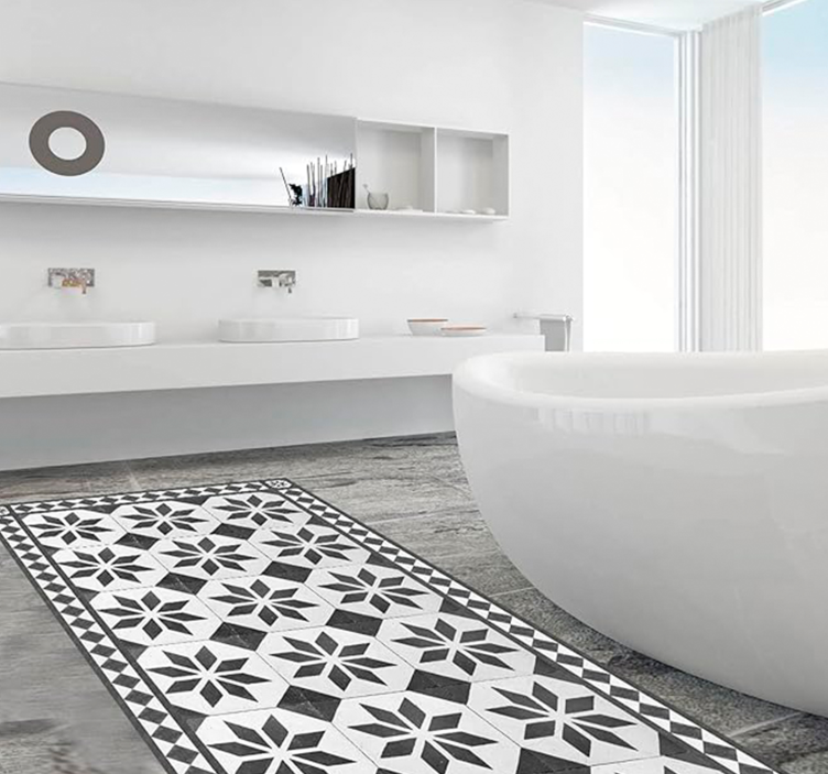 Tappeto vinile mosaico tappeto in stile vintage - TenStickers