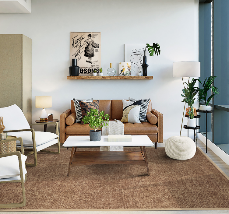 Tappeto vinile motivi calde tonalità terrose - TenStickers