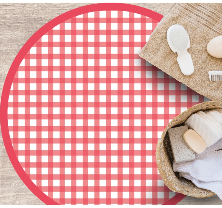 Tappeto vinile strisce classico motivo a scacchi - TenStickers