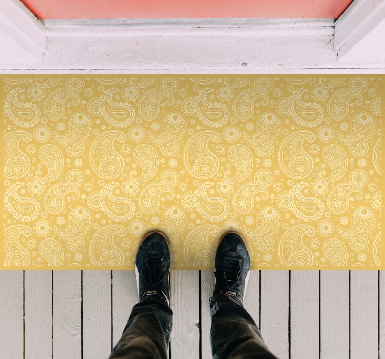 Tappeto vinile motivi complessità di cachemire - TenStickers