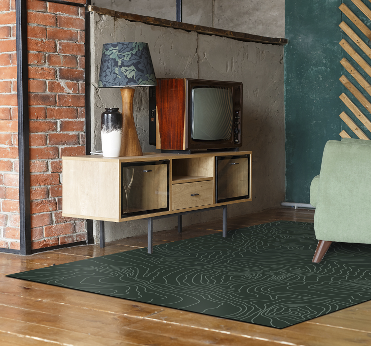 Tappeto vinile motivi estetica della mappa di contorno - TenStickers