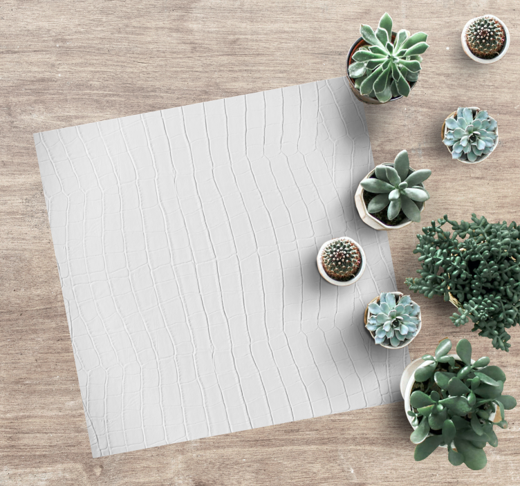 Tappeto vinile motivi pelle di coccodrillo bianca - TenStickers