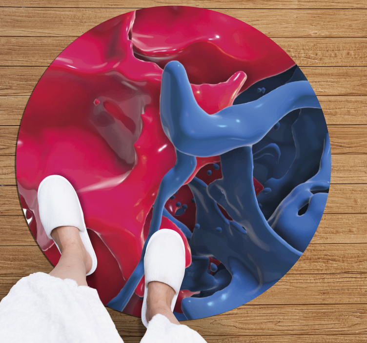 Tappeto vinile motivi flusso di colori astratti - TenStickers